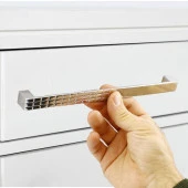 Mobilya Mutfak Dolabı Çekmece Dolap Kapak Kulpu Kulbu Krom 224 mm Desenli Metal Kulp thumbnail 5