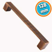 Mobilya Mutfak Dolabı Çekmece Dolap Kapak Kulpu Kulbu Antik Bakır 128 mm Desenli Metal Kulp thumbnail 1