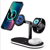 Apple iPhone Airpods Watch 3in1 Kablosuz Wireless Magsafe Şarjlı Standı Gece Lambalı UD23 - 7