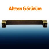 Mobilya Mutfak Dolabı Çekmece Dolap Kapak Kulpu Kulbu Antik Sarı 128 mm Desenli Metal Kulp - 4