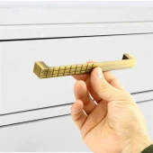 Mobilya Mutfak Dolabı Çekmece Dolap Kapak Kulpu Kulbu Antik Sarı 128 mm Desenli Metal Kulp - 5