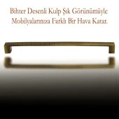 Mobilya Mutfak Dolabı Çekmece Dolap Kapak Kulpu Kulbu Antik Sarı 224 mm Desenli Metal Kulp thumbnail 3