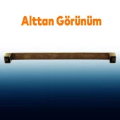 Mobilya Mutfak Dolabı Çekmece Dolap Kapak Kulpu Kulbu Antik Sarı 224 mm Desenli Metal Kulp thumbnail 4