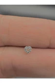 925 Ayar Gümüş Hızma. Gri, Zirkon Taşlı Kalp Model Gümüş Renk - 1