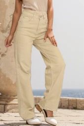 Palazzo Kot Pantolon Bej - 3