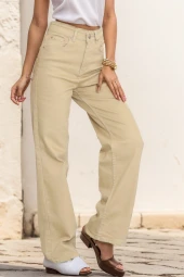 Palazzo Kot Pantolon Bej - 4