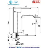 AR MELIA TEK GÖVDE LAVABO BATARYASI - 2