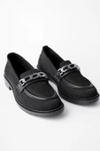 Muggo VİOLA Garantili Triko Metal Tokalı Kadın Loafer Günlük Ayakkabı - 5