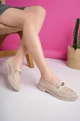 Muggo VİOLA Garantili Triko Metal Tokalı Kadın Loafer Günlük Ayakkabı - 12