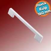 Mobilya Mutfak Dolabı Çekmece Dolap Kulpları Kapak Kulpu Kulbu Beyaz 160 mm Plastik Kulp thumbnail 1
