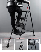 ERTEKPA 5 Basamak Siyah Merdiven Geniş Basamaklı EUROTOWER, ET5 - 5