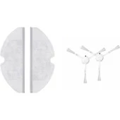 srfn ticaret Xiaomi Vacuum Mop 2 (STYTJ03ZHM) Uyumlu Aksesuar Seti: 2 Adet Fiber Mop Bezi - 2 Adet Yan Fırça thumbnail 1