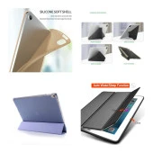 Apple iPad Pro 12.9 4. Nesil Kılıf Trifolding Arkası Silikon Smart A2229 A2069 A2232 A2233 - 2
