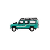 Mini GT 590 Land Rover Defender 110 1985 County Station Wagon Trident Green Model Araba thumbnail 2