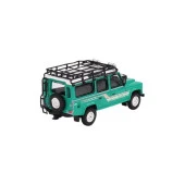 Mini GT 590 Land Rover Defender 110 1985 County Station Wagon Trident Green Model Araba thumbnail 3