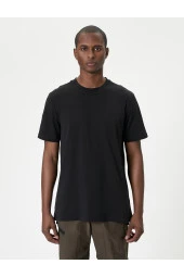 Basic Tişört Bisiklet Yaka Kısa Kollu thumbnail 3