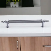 Mobilya Mutfak Dolabı Çekmece Dolap Kulpları Kapak Kulpu Kulbu Krom Renk 96 mm Metal Kulp thumbnail 3