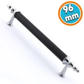 Mobilya Mutfak Dolabı Çekmece Dolap Kulpları Kapak Kulpu Kulbu Siyah 96 mm Metal Kulp thumbnail 1