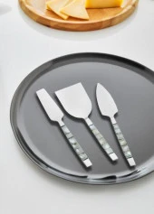 The Mia Pearl Peynir Servis Takımı White 3 Parça CKB0175 - 2