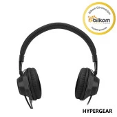Hypergear V50 Type-C ve 3.5mm Jack Girişli Mikrofonlu Kablolu Kulaküstü Kulaklık Siyah - 2