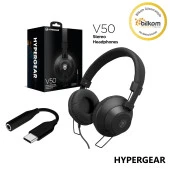 Hypergear V50 Type-C ve 3.5mm Jack Girişli Mikrofonlu Kablolu Kulaküstü Kulaklık Siyah - 4