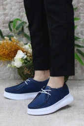 Fort Gnd 32600 Lacivert Süet Comfort Hafif Rahat Günlük Kadın Ayakkabı thumbnail 3