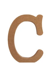 ( C Harfi 20 cm 18 mm ) Ahşap Harf, Dik Durabilir, Özel Gün, Doğum Günü, Yaş Günü Aksesuarı, Okul - 1
