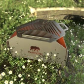 Kamp Ayısı® IgniteRoast™ Taşıma Çantalı Katlanır Bushcraft Mangal - 8