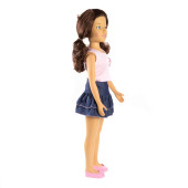 Oyuncak Bebek Clara Yürüyüş Arkadaşım Kot Etekli 80 Cm Büyük Boy - 3