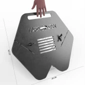 Kamp Ayısı® CampyTri Grill™: Katlanabilir Bushcraft Mangal - 6