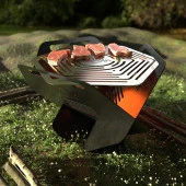 Kamp Ayısı® CampyTri Grill™: Katlanabilir Bushcraft Mangal - 9