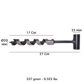 Kamp Ayısı Nordic Delme Çapı 20 Mm - Bushcraft İsveç El Burgusu Boyunduruk İsveç Ocağı Outdoor Kamp Ekipmanı - 3