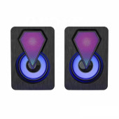 Bilgisayar Hoparlörü Rgb Led Işıklı Gaming Oyuncu Hoparlörü 3.5mm Jack Usb Speaker 1+1 Ses Sistem - 2