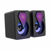 Bilgisayar Hoparlörü Rgb Led Işıklı Gaming Oyuncu Hoparlörü 3.5mm Jack Usb Speaker 1+1 Ses Sistem - 4