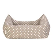 Pet Comfort Uniform Bej Puantiyeli Kedi ve Köpek Yatağı S 60x50cm thumbnail 3