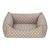 Pet Comfort Uniform Bej Puantiyeli Kedi ve Köpek Yatağı XS 50x40cm - 1