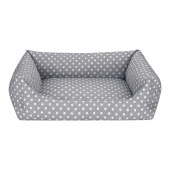 Pet Comfort Uniform Gri Puantiyeli Köpek Yatağı M 70x60cm thumbnail 1