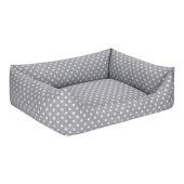 Pet Comfort Uniform Gri Puantiyeli Köpek Yatağı M 70x60cm thumbnail 2