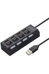 Usb Çoklayıcı Kablolu Anahtarlı 4 Port Hd-102 thumbnail 1
