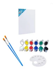 Hayal Sepeti Tuval Akrilik Boya Palet Fırça - 1