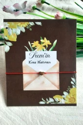 20 Adet Zarf Konsept Gold Kalpli Şans Bilekliği - Kına Hediyesi - Bride To Be  - Kişisel Yazı - 3