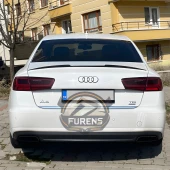 Audi A6 Bagaj Üstü Slim Yarasa Spoiler Piano Black Parlak Siyah 2012 - 2017 thumbnail 1