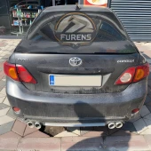 Toyota Corolla 2007 - 2011 Bagaj Üstü Slim Yarasa Spoiler Parlak Siyah thumbnail 5