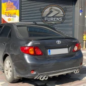 Toyota Corolla 2007 - 2011 Bagaj Üstü Slim Yarasa Spoiler Parlak Siyah thumbnail 6