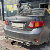Toyota Corolla 2007 - 2011 Bagaj Üstü Slim Yarasa Spoiler Parlak Siyah thumbnail 8