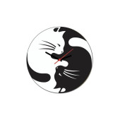 Ying-Yang Duvar Saati Kedi - 2