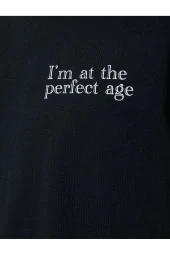 Slogan Baskılı Tişört Slim Fit Bisiklet Yaka Kısa Kollu thumbnail 6