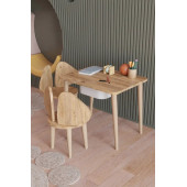 Yüceer Home Montessori Çekmeceli Aktivite Masası ve 2 Sandalye Çalışma Seti Atlantik Çam - 1