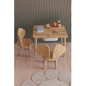 Yüceer Home Montessori Çekmeceli Aktivite Masası ve 2 Sandalye Çalışma Seti Atlantik Çam - 2