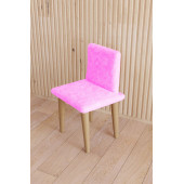 Yüceer Home Montessori Çocuk Oyun Aktivite Masası Pembe Welsoft Kumaşlı Oturma Sandalye Takımı - 3